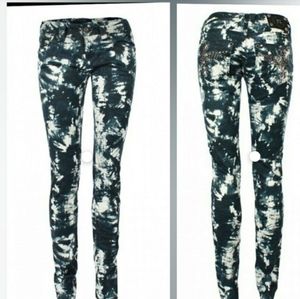 Sz 26 Miss me skinnyjean straight leg Navy tie dye